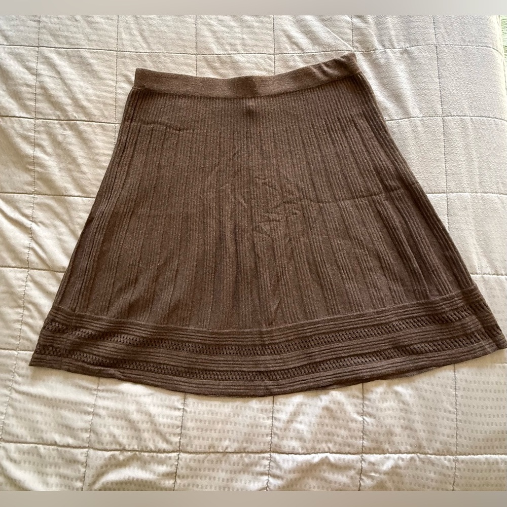 MAX STUDIO Brown Knit Skirt
